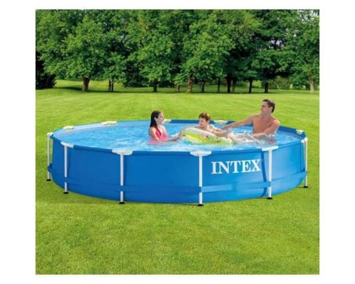 Zwembad INTEX metal frame 366 + nieuwe toebehoren, Jardin & Terrasse, Piscines, Utilisé, Piscines hors sol, Moins de 80 cm, 200 à 400 cm