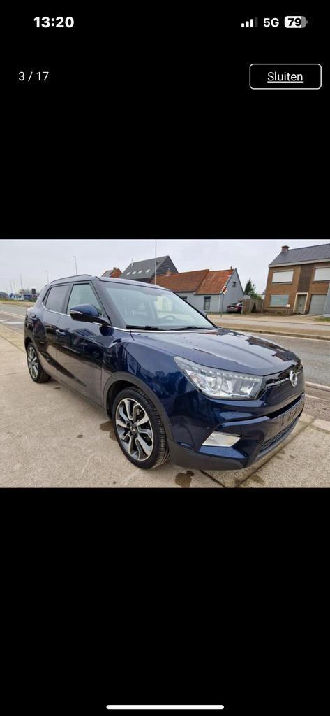 Tivoli, Auto's, SsangYong, Particulier, Tivoli, Diesel, Euro 6, SUV of Terreinwagen, 5 deurs, Automaat, Blauw, Zwart, Leder, Voorwielaandrijving