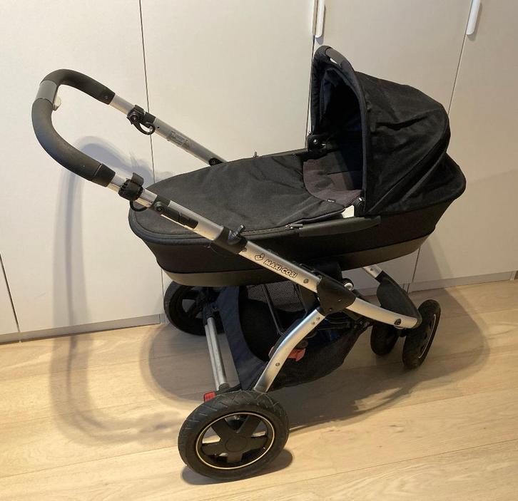 Kinderwagen met draagmand + maxicosi, Kinderen en Baby's, Buggy's, Gebruikt, Maxi-Cosi, Regenhoes, Zonnekap, Ophalen