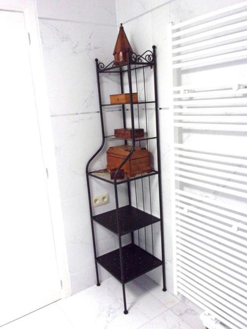 Decoratieve plank van metaal en glas met 6 planken, Huis en Inrichting, Woonaccessoires | Etagères, Zo goed als nieuw, Ophalen