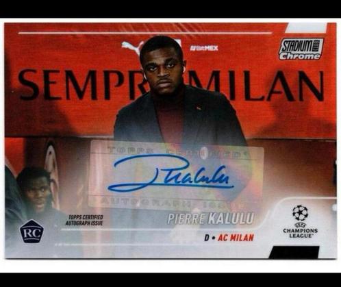 Carte signee 20-21 Topps Chrome UEFA Pierre Kalulu AC Milan, Collections, Articles de Sport & Football, Comme neuf, Cartes de joueur