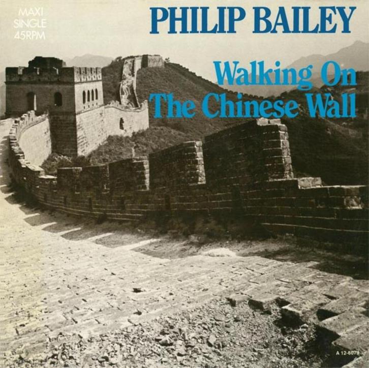 single philip bailey -- walking on the chinese wall--, Cd's en Dvd's, Vinyl Singles, Gebruikt, Single, Pop, 7 inch, Ophalen of Verzenden