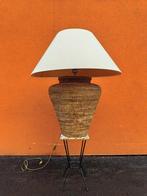 Vintage rotan vloerlamp / sfeerlamp jaren 80, Antiek en Kunst, Ophalen of Verzenden