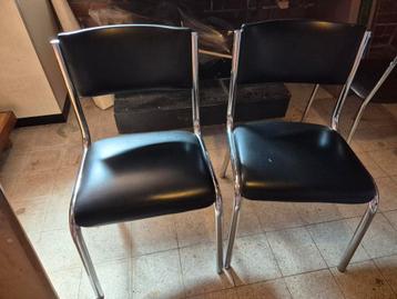 4 chaises noires, Enlèvement ou Envoi, Utilisé, Noir