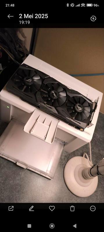 Asus GTX 1070 Rog Strix 8 gig OC +650watt voeding beschikbaar voor biedingen