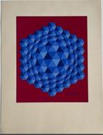 Viktor Vasarely-gesigneerde zeefdruk 'Composition cinétique', Ophalen of Verzenden