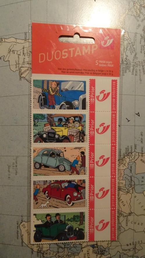 Pochette 5 timbres Prior Tintin - Les Voitures, Timbres & Monnaies, Timbres | Europe | Belgique, Non oblitéré, Voitures, Enlèvement ou Envoi