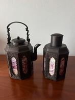Antiek chinees tinnen theekan & pot, Antiek en Kunst, Antiek | Tin, Ophalen of Verzenden