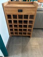 Meuble teack teck bar rangement bouteilles vin 90/62/33cm, Maison & Meubles, Enlèvement