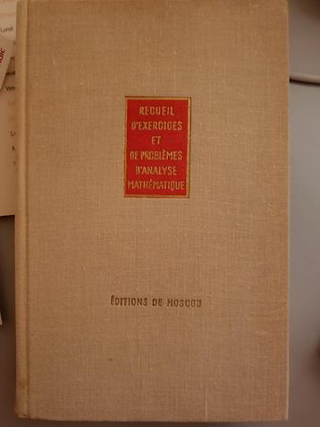 Recueil d'exercices et de problèmes d'analyse mathématique beschikbaar voor biedingen