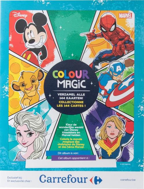 Cartes - Carrefour Disney Marvel - Colour Magic - 2022, Collections, Actions de supermarché, Enlèvement ou Envoi