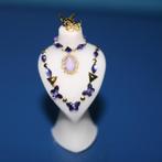 sieradenhouder met sieraden . blauw . 1,8 bij 1,8 , en 3,3 h, Verzenden, Poppenhuis