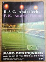 03-05-1978 RSC Anderlecht - Austria Vienne Wedstrijdmagazine, Ophalen of Verzenden, Zo goed als nieuw, Boek of Tijdschrift