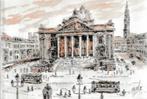 5 TRÈS BEAUX DESSINS SUR BRUXELLES, Antiquités & Art, Art | Peinture | Classique, Enlèvement