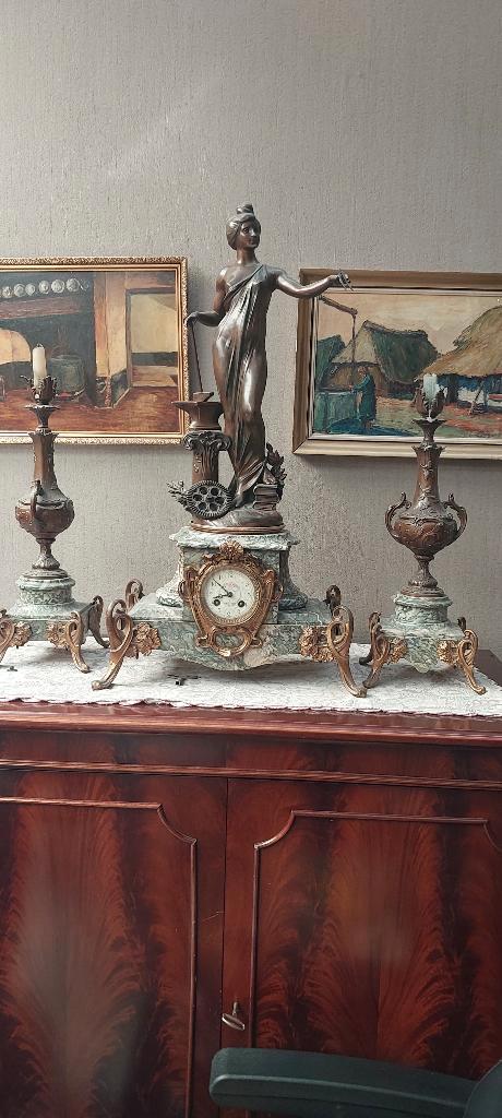 Schouwgarnituur, Antiek en Kunst, Curiosa en Brocante, Ophalen