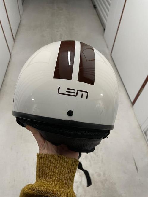 Luxe Jethelm Roger Lem - buitenkans!, Motoren, Kleding | Motorhelmen, Dames, Heren, Jethelm, S, Overige merken, Tweedehands, Ophalen