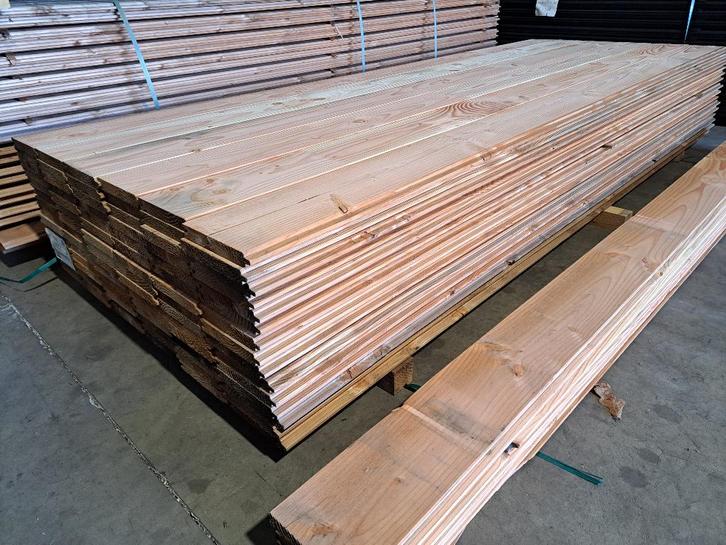 TE KOOP! Planken/Douglas/tand-groef/blokhutprofiel: 2reeksen, Jardin & Terrasse, Poteaux, Poutres & Planches, Neuf, Planches, 250 cm ou plus
