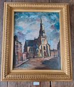 Antiek schilderij kerk Denderleeuw, Ophalen of Verzenden