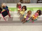 barbie school klas schoolbank 5 poppen, Ophalen of Verzenden, Barbie
