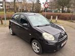 Nissan Micra 1.2 benz 75000km 2011  garantie!, Auto's, Nissan, Stof, Zwart, 4 cilinders, Bruin