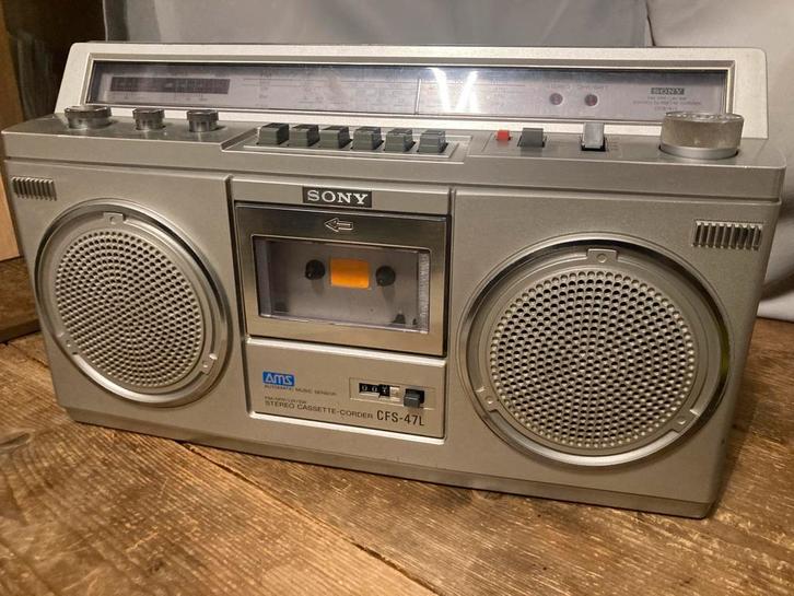 SONY RADIO CASSETTEDECK VINTAGE BOOMBOX-STIJL, Audio, Tv en Foto, Radio's, Gebruikt, Radio, Ophalen of Verzenden