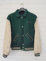 Blouson Teddy Diesel tissu vert/cuir Blanc - Vintage 1980-90, Chevignon, Taille 52/54 (L), Porté, Vert