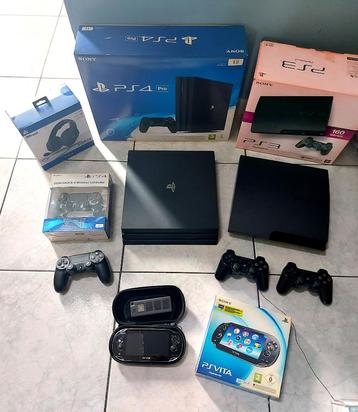 PS4 Pro + PS3 + PSVITA en 20 games beschikbaar voor biedingen