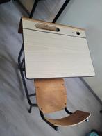 Schoolbank met aanhangende stoel ( lessenaar ), Huis en Inrichting, Ophalen, Gebruikt, Bureau