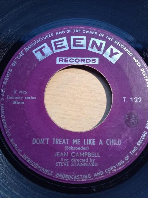 Jean Campbell  – Don't Treat Me Like A Child ''Oldie'', CD & DVD, Vinyles Singles, Utilisé, Single, Autres genres, 7 pouces, Enlèvement ou Envoi