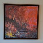 groot en mooi ingekaderd schilderij, Antiek en Kunst, Ophalen