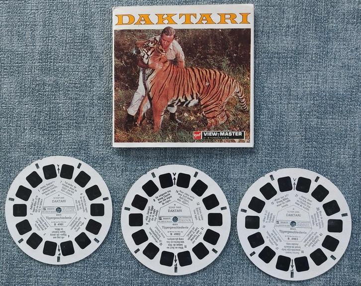 Set vintage view-master schijfjes "Daktari", Collections, Jouets, Enlèvement