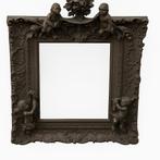 Grand cadre ancien en bois sculpté, style baroque, Ophalen
