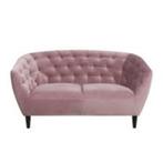 ROZE ZETEL, 150 tot 200 cm, Vintage Pink Sofa, Rechte bank, Stof