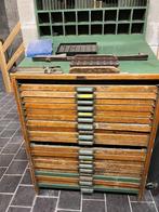Drukkerijkast  / letterkast, Antiek en Kunst, Curiosa en Brocante, Ophalen
