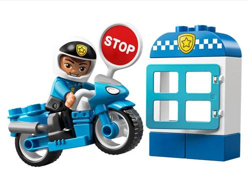 DUPLO LEGO 10900 La moto de police (usagé, sans boîte), Kinderen en Baby's, Speelgoed | Duplo en Lego, Zo goed als nieuw, Duplo