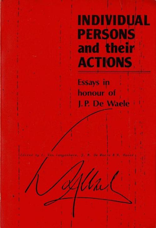 Individual persons and their actions : essays, Boeken, Politiek en Maatschappij, Gelezen, Ophalen of Verzenden