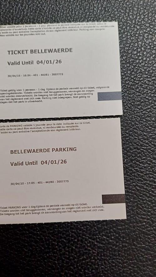 Ticket Bellewaerde Volwassene + Parking Ticket, Tickets en Kaartjes, Recreatie | Pretparken en Attractieparken, Eén persoon, Ticket of Toegangskaart