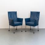 6x Montis Chaplin, lichtblauw leder, origineel, als nieuw, Huis en Inrichting