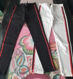 Lot 2 pantalons jeans noir/ blanc Bershka pour femme taille, Ophalen of Verzenden, Wit, Zo goed als nieuw