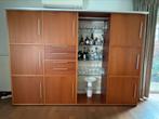 Poliform living kast met bar, Huis en Inrichting, Ophalen, 250 tot 300 cm, Zo goed als nieuw, Kersenhout