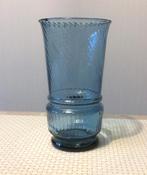 Vase vintage en verre bleu à tourbillon fin 22 cm, Maison & Meubles, Accessoires pour la Maison | Vases, Moins de 50 cm, Enlèvement ou Envoi