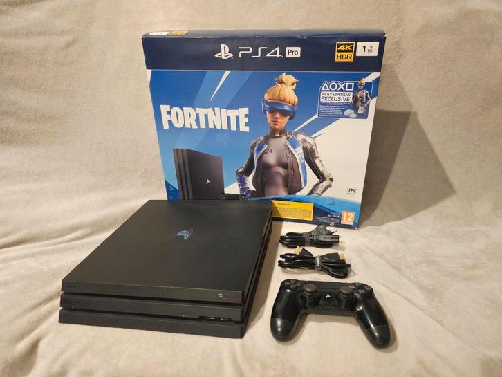 Ps4 Pro 1TB + controller, kabels en doos, Games en Spelcomputers, Spelcomputers | Sony PlayStation 4, Gebruikt, Pro, 1 TB, Met 1 controller