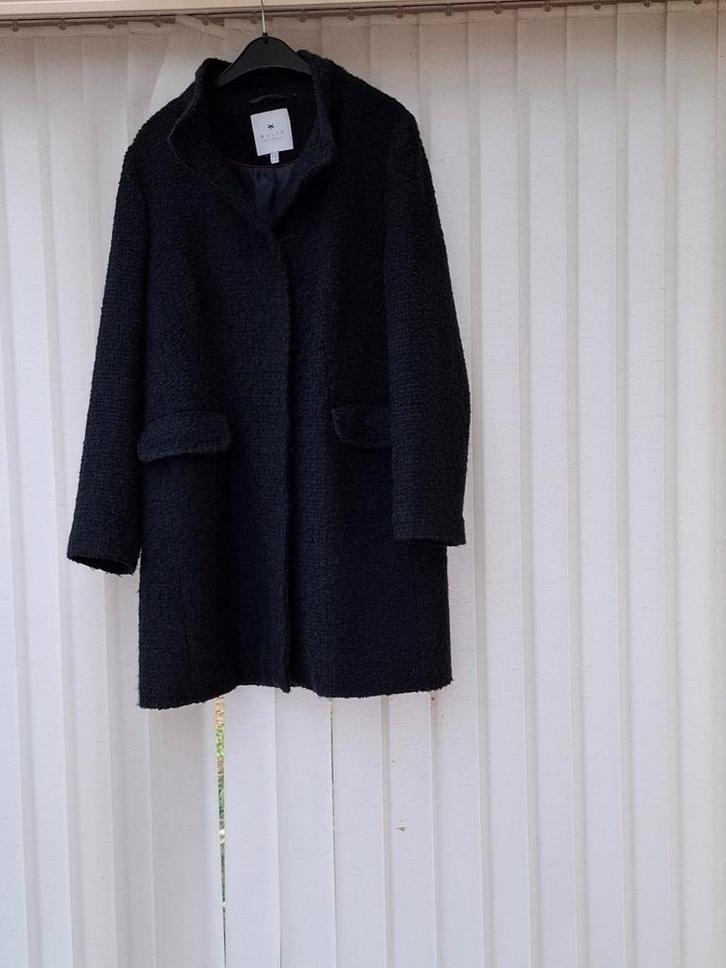 Blauwe wollen winterjas., Kleding | Dames, Jassen | Winter, Maat 42/44 (L), Ophalen
