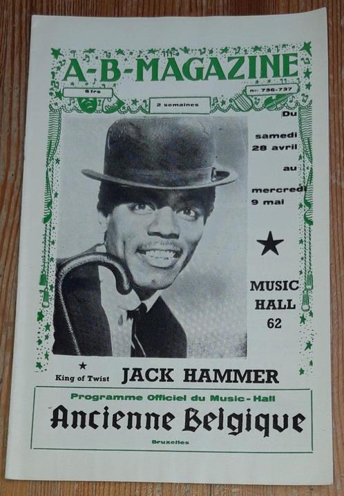 A.B.-Magazine 1962 Jack Hammer Twist Ancienne Belgique, Collections, Musique, Artistes & Célébrités, Utilisé, Livre, Revue ou Article