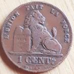 BELGIË: 1 centiem 1901/801 FR overslag MOOIE STAAT, Brons, Losse munt, Verzenden