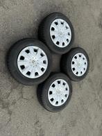 VW velgen en banden 195 65 15 91T Contiwinter Contact TS850, Ophalen, Gebruikt, 15 inch, Velg(en)