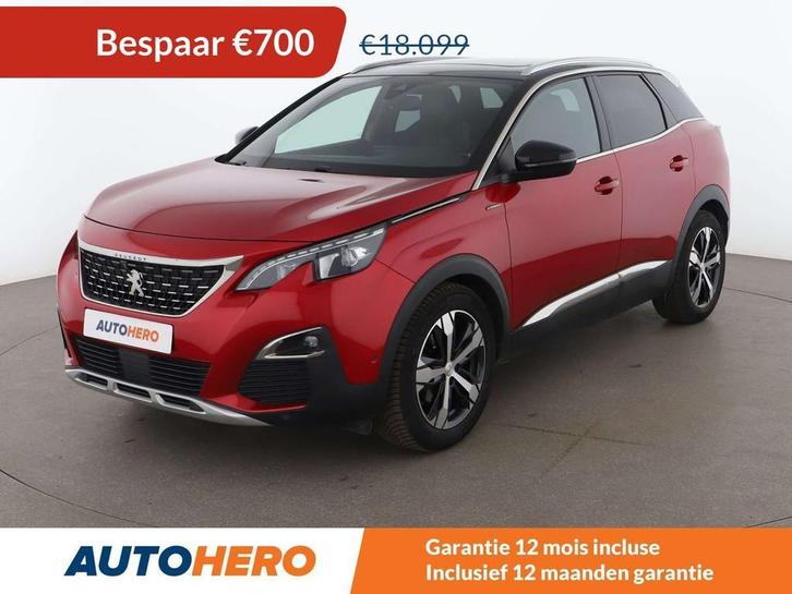 Peugeot 3008 1.6 PureTech GT Line (bj 2019, automaat), Auto's, Peugeot, Te koop, 360° camera, ABS, Achteruitrijcamera, Airbags