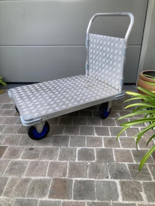 plateauwagen/ magazijnkar, Doe-het-zelf en Bouw, Transportwagens, Zo goed als nieuw, Ophalen