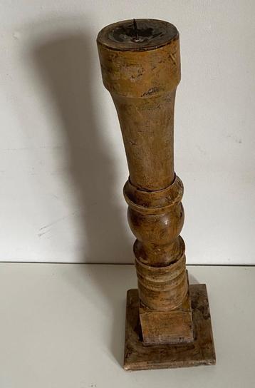 Grand Pique-Cierge / Bougeoir / Chandelier en bois massif ., Enlèvement, Autres matériaux