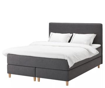 Lit sboxspring IKEA DUNVIK 180x200. Détails dans description, Enlèvement, Comme neuf, Blanc, 200 cm
